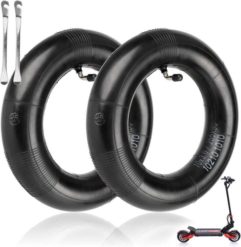 LUCK4U (2-Pack) 10x3 Replacement Inner Tubes with 90 Degree for 255x80 90/65-6.5 80/65-6.5 Tires Scooter - Image 1